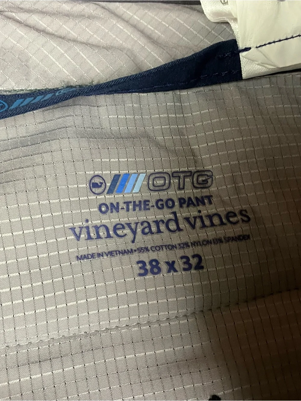 Vineyard Vines Men’s Size 38x32 On The Go Performance Pants Dark Gray